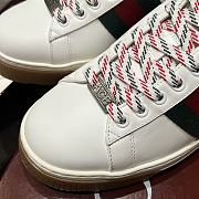 Men's Gucci Ace Sneaker with Web White Leather - 6