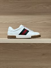 Men's Gucci Ace Sneaker with Web White Leather - 3