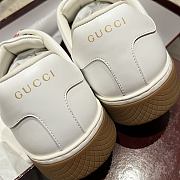 Men's Gucci Ace Sneaker with Web White Leather - 4
