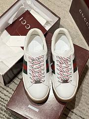 Men's Gucci Ace Sneaker with Web White Leather - 2