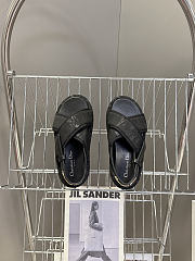 Dior D-Lane Platform Sandal Shiny Technical Fabric with Black Dior Oblique Print - 2