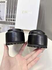 Dior D-Lane Platform Slide Black Padded Lambskin  - 5