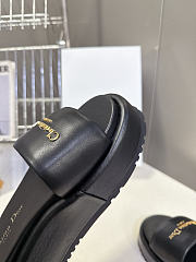 Dior D-Lane Platform Slide Black Padded Lambskin  - 2