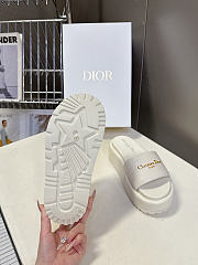 Dior D-Lane Platform Slide White Padded Lambskin  - 2