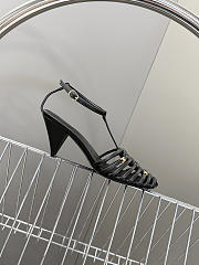 Celine Cage Heeled Sandal In Goatskin Black 6cm - 6