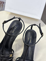 Celine Cage Strappy Sandal In Goatskin Black 9mm - 2