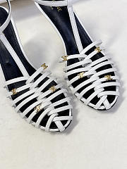 Celine Cage Strappy Sandal In Goatskin White 9mm - 4