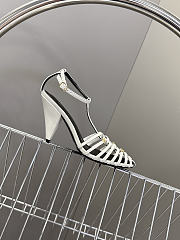 Celine Cage Strappy Sandal In Goatskin White 9mm - 3