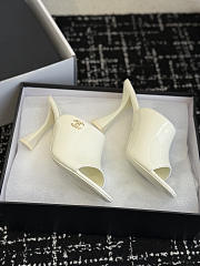 Chanel Mules Patent Calfskin Ivory 95mm - 2