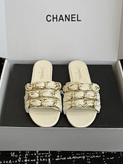 Chanel Mules Lambskin Ivory  - 1