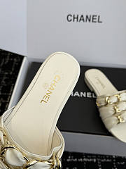Chanel Mules Lambskin Ivory  - 6