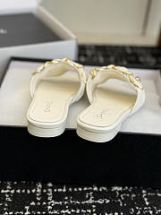 Chanel Mules Lambskin Ivory  - 5