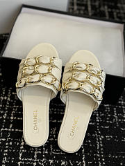 Chanel Mules Lambskin Ivory  - 3