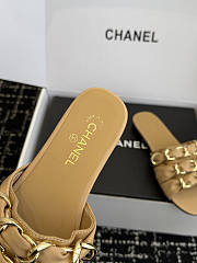 Chanel Mules Lambskin Beige - 6