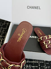 Chanel Mules Lambskin Burgundy - 3