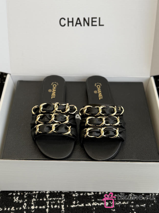 Chanel Mules Lambskin Black - 1