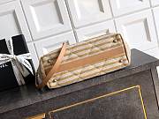 Chanel Deauville Tote Striped Canvas White Beige - 36x21.5x11cm - 4
