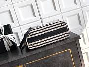 Chanel Deauville Tote Striped Canvas White Black - 36x21.5x11cm - 2