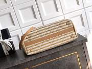 Chanel Deauville Tote Striped Canvas White Beige - 46×25×13cm - 3