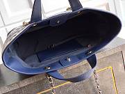 Chanel Deauville Tote Striped Canvas White Black - 46×25×13cm - 6