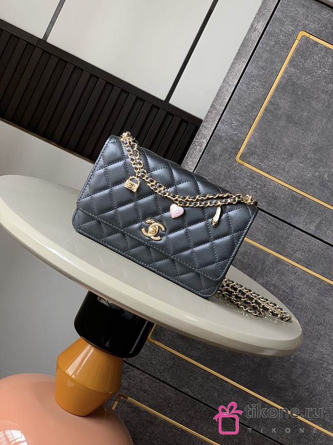 Chanel Wallet On Chain Pearly Lambskin & Gold Black - 19x12cm - 1