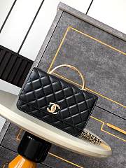 Chanel Clutch With Chain Lambskin Strass & Gold-tone Metal Black - 18.5x11x6cm - 1