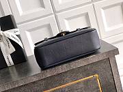 Chanel Clutch with Leather Strap Grained Shiny Calfskin & Gold-Tone Metal Dark Blue - 17x11.5x5cm - 6