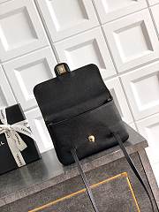 Chanel Clutch with Leather Strap Grained Shiny Calfskin & Gold-Tone Metal Black - 17x11.5x5cm - 6