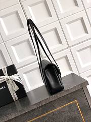 Chanel Clutch with Leather Strap Grained Shiny Calfskin & Gold-Tone Metal Black - 17x11.5x5cm - 3