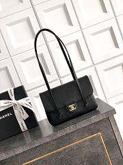 Chanel Clutch with Leather Strap Grained Shiny Calfskin & Gold-Tone Metal Black - 17x11.5x5cm - 2