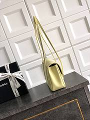 Chanel Clutch with Leather Strap Grained Shiny Calfskin & Gold-Tone Metal Light Yellow - 17x11.5x5cm - 2