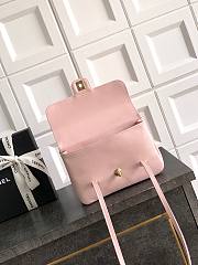 Chanel Clutch with Leather Strap Grained Shiny Calfskin & Gold-Tone Metal Light Pink - 17x11.5x5cm - 3