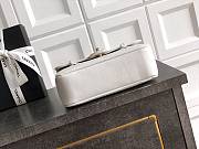 Chanel Clutch with Leather Strap Grained Shiny Calfskin & Gold-Tone Metal White - 17x11.5x5cm - 5