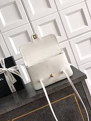 Chanel Clutch with Leather Strap Grained Shiny Calfskin & Gold-Tone Metal White - 17x11.5x5cm - 2