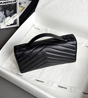 Chanel Clutch Flap Bag With Top Handle Goatskin & Gold-Tone Metal Black - 25x13x6.5cm - 2