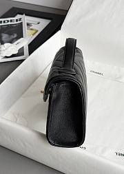 Chanel Clutch Flap Bag With Top Handle Goatskin & Gold-Tone Metal Black - 25x13x6.5cm - 6