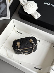 Chanel Classic Mini Bag Charm Caviar & Gold Tone Metal Black - 10.5x6.7x4cm - 3