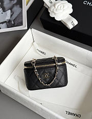 Chanel Classic Mini Bag Charm Caviar & Gold Tone Metal Black - 10.5x6.7x4cm - 4