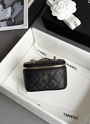 Chanel Classic Mini Bag Charm Caviar & Gold Tone Metal Black - 10.5x6.7x4cm - 2