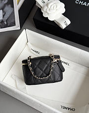 Chanel Classic Mini Bag Charm Caviar & Gold Tone Metal Black - 10.5x6.7x4cm - 5
