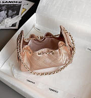 Chanel 25 Mini Handbag Metallic Grained Calfskin & Gold Metal Rose Gold - 22x20x12.5cm - 5