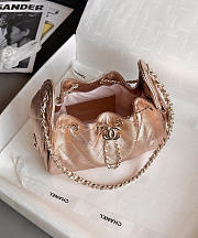 Chanel 25 Mini Handbag Metallic Grained Calfskin & Gold Metal Rose Gold - 22x20x12.5cm - 2