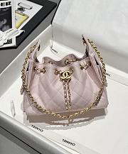 Chanel 25 Mini Handbag Grained Calfskin & Gold Tone Metal Light Pink - 22x20x12.5cm - 5