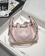 Chanel 25 Mini Handbag Grained Calfskin & Gold Tone Metal Light Pink - 22x20x12.5cm - 3