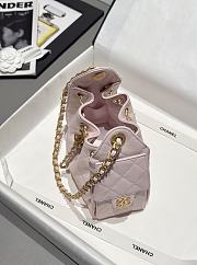 Chanel 25 Mini Handbag Grained Calfskin & Gold Tone Metal Light Pink - 22x20x12.5cm - 4