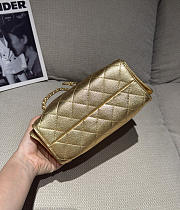 Chanel 25 Mini Handbag Metallic Grained Calfskin & Gold Metal Gold - 22x20x12.5cm - 4