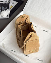 Chanel 25 Mini Handbag Suede Calfskin & Gold Tone Metal Gold - 22x20x12.5cm - 6