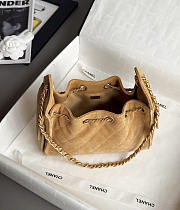 Chanel 25 Mini Handbag Suede Calfskin & Gold Tone Metal Gold - 22x20x12.5cm - 5