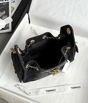 Chanel 25 Mini Handbag Washed Denim Gold-Tone Metal Black - 22x20x12.5cm - 4