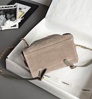 Chanel 25 Medium Backpack Suede & Gold Tone Metal Gray - 23x23x14cm - 6